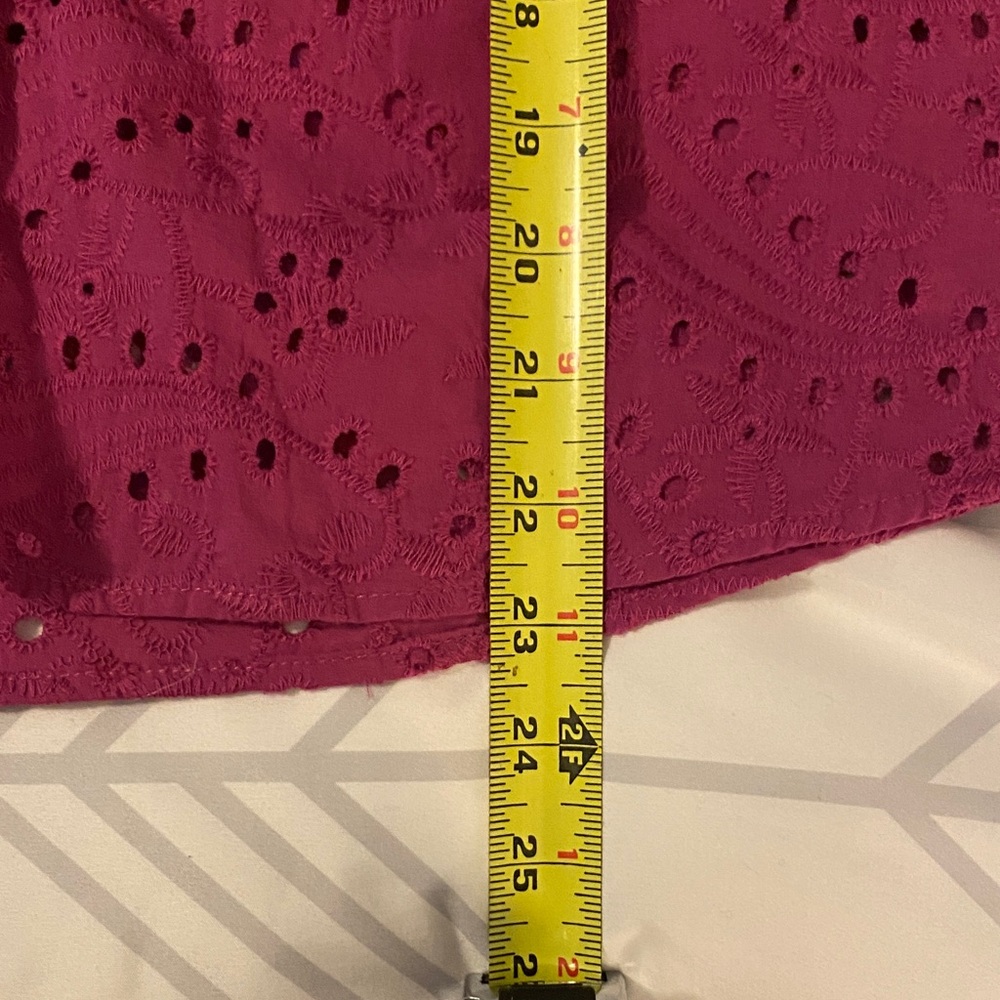Evereve Fuchsia Eyelet Blouse - Picture 5 of 5